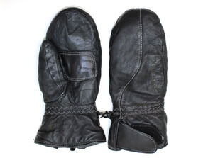Marmot Black Leather Gloves Mittens Women’s S